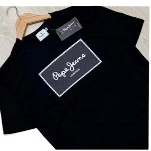 เสื้อยืดแห้งเร็วคอกลมสำหรับผู้ชายผ้าคอตตอนแบบ100% พิมพ์ลายสีพื้นผ้าย้อมสีแบบซักได้ดีไซน์ใหม่ - Product Image 5