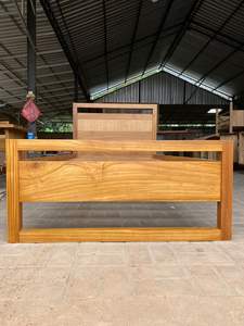 Muebles de habitación de hotel de diseño moderno cama individual y doble de madera maciza en decoración de ratán de teca para dormitorio o uso doméstico - Product Image 2