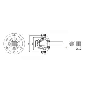 UYS-120100 Nouvel essieu à simple roue non freiné, qualité supérieure, fabricant de pièces de remorque en Turquie par Mustafa Uysal - Product Image 2