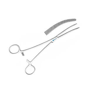 Fórceps quirúrgicos de acero inoxidable Rochester-Pean Fórceps hemostáticos 5-1/2 "(14,0 cm) Curvo, dentado, anillos de dedo reutilizables - Product Image 1