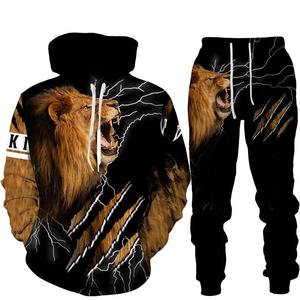 High Quality Sublimation Printed Tracksuits Top Trending Hooded Sweat Suits Customize Design Breathable 2 Piece Set - Product Image 1