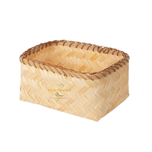 Cesta de bambú personalizable de alta calidad, Material de ratán duradero, precio competitivo, accesorios de muebles sostenibles hechos en Vietnam - Product Image 1