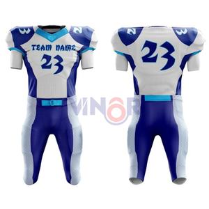 Alta calidad 100% poliéster ropa deportiva pantalones mejor calidad fútbol americano Jersey personalizado impreso bajo MOQ OEM conjunto para adultos - Product Image 1