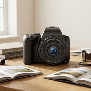 กล้องดิจิตอลแบบพกพา รุ่นใหม่ล่าสุด ความละเอียด 4K ซูมออปติคอล 12 เท่า เซ็นเซอร์ CMOS หน้าจอ IPS 3.0 นิ้ว พร้อม WiFi, EIS และแฟลช สำหรับการถ่ายวิดีโอบล็อก - Product Image 5