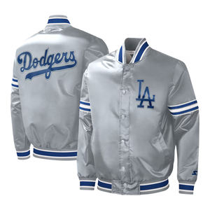 Veste en satin personnalisée de haute qualité 100% polyester, broderie personnalisée, veste en satin unisexe tendance 2025 pour commande en gros - Product Image 1