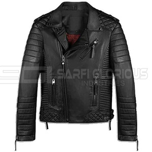 Venta al por mayor de moda de los hombres chaqueta de cuero de alta calidad - Product Image 3