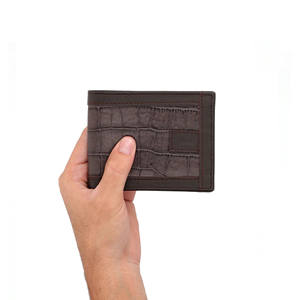 Tarjetero de Lujo al por Mayor para Hombre, de Cuero Genuino, Corto, Delgado, de Alta Calidad, Multifuncional, con Bloqueo RFID, Billetera Bifold Bordada - Product Image 3