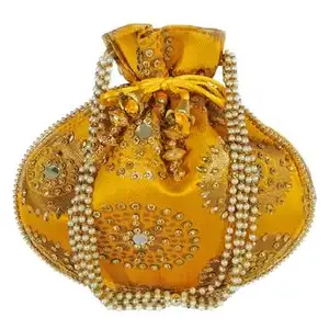 Hint el yapımı kadın işlemeli el çantası debriyaj çanta büzgülü torba düğün Favor karşılık hediyesi misafirler için gelin çanta