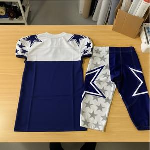 Ensembles d'uniformes de football américain unisexes pour adultes en gros, shorts personnalisables, 100% polyester, imprimés par sublimation, respirants, personnalisés - Product Image 5