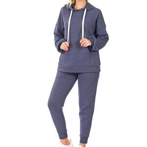 Custom Women's 2025 Two-Piece Sports Workout Clothing Striped Training <b>Tracksuits</b> Solid Pattern Plus Size Casual Outfits - Product Image 1