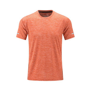 Nouveau design, style luxueux, 100% polyester, tricoté, t-shirts décontractés sportifs pour hommes, manches courtes, coupe régulière, couleur unie, séchage rapide, respirant - Product Image 3