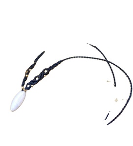 Unique Macrame Necklace for Ladies and Girls Handmade Gemstone <b>Pendant</b> Labradorite Choker, <b>Moonstone</b> Pearl Necklace - Product Image 1