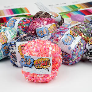 Misoknit อุปกรณ์อี้แบบถักด้วยมือ, สินค้ามาใหม่เส้นด้ายโพลีเอสเตอร์สำหรับแปรงสีฟันขนที่หนาและหนาหลากสี100% ลวดลายดิบทำจากโพลีเอสเตอร์ - Product Image 2