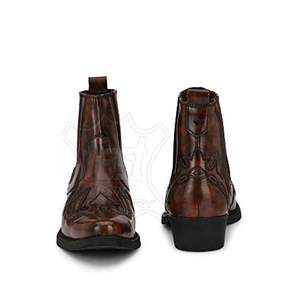Chaussures longues en cuir véritable de haute qualité, chaussures longues classiques en cuir pour hommes, chaussures de bureau, chaussures habillées - Product Image 4