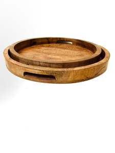 Collection limitée TIMELESS CRAFT Assiettes à dîner en bois Assiettes en bois d'acacia Assiettes incassables Assiettes classiques Nouveau style chinois Non toxique - Product Image 5