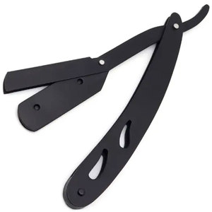 Maquinilla de afeitar para hombre, maquinilla de afeitar de acero inoxidable Premium con logotipo personalizado, hoja deslizante, maquinilla de afeitar de garganta de corte negro totalmente personalizada - Product Image 3