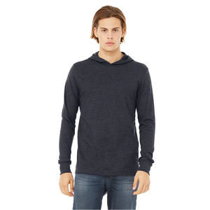 Tri-blend Colors Camiseta con capucha de manga larga para hombre - Product Image 4