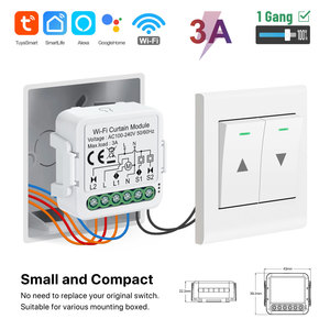 Módulo de Cortina Inteligente Tuya Wi-Fi de 1 Canal, Sin RF, AC100-240V, Control por Aplicación y Voz para Motor de Persiana Enrollable PST-C01, de Fábrica China - Product Image 3