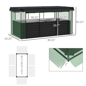 Galvanized Steel Planter Box for Garden Netting Brand New - Product Image 1
