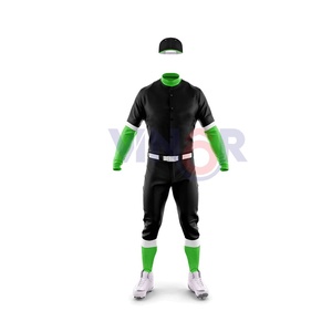 Conjuntos de uniformes de béisbol impresos con logotipo personalizado de alta calidad, venta al por mayor, color sólido, la mejor calidad, nuevos precios razonables, hechos en poliéster - Product Image 2