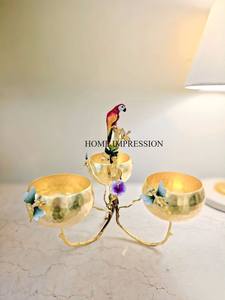 New Arrival Disposable Eco-Friendly Polished Aluminum Metal Gold Plated <b>Bowls</b> <b>for</b> Serving Chocolates <b>Dessert</b> Modern Design - Product Image 3