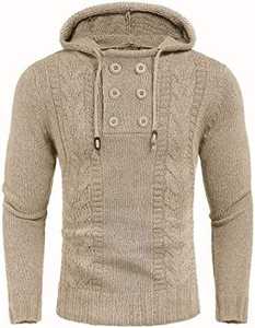 Pull à capuche pour homme en fibre de bambou 100% imprimé animal, pull décontracté avec logo sur le devant, haut tendance - Product Image 5