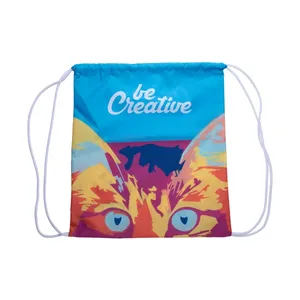 Sacs de sport personnalisés CreaDraw avec cordon de serrage, sacs de merchandising sur mesure à des fins promotionnelles - Product Image 6