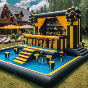 Thương mại cấp PVC bãi biển bơi chơi bên gia đình ngoài trời thổi lên nổi <span class=keywords><strong>Inflatable</strong></span> hồ bơi thanh cho người lớn ghế - Product Image 1