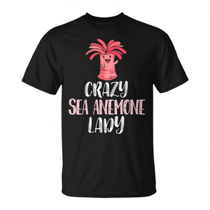 Camiseta Crazy Sea Anemone Lady, ropa promocional para amantes de las ánemonas marinas - Product Image 2