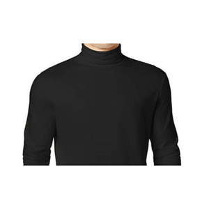 Maglietta a maniche lunghe con collo alto da uomo Harvic Galaxy, nera, taglia media, comoda maglia da uomo - Product Image 2