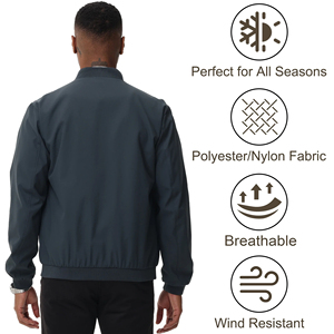 2025 Offre Spéciale hommes Bomber vestes mode élégant léger coupe-vent printemps automne décontracté fermeture éclair rue Style Bomber veste - Product Image 4