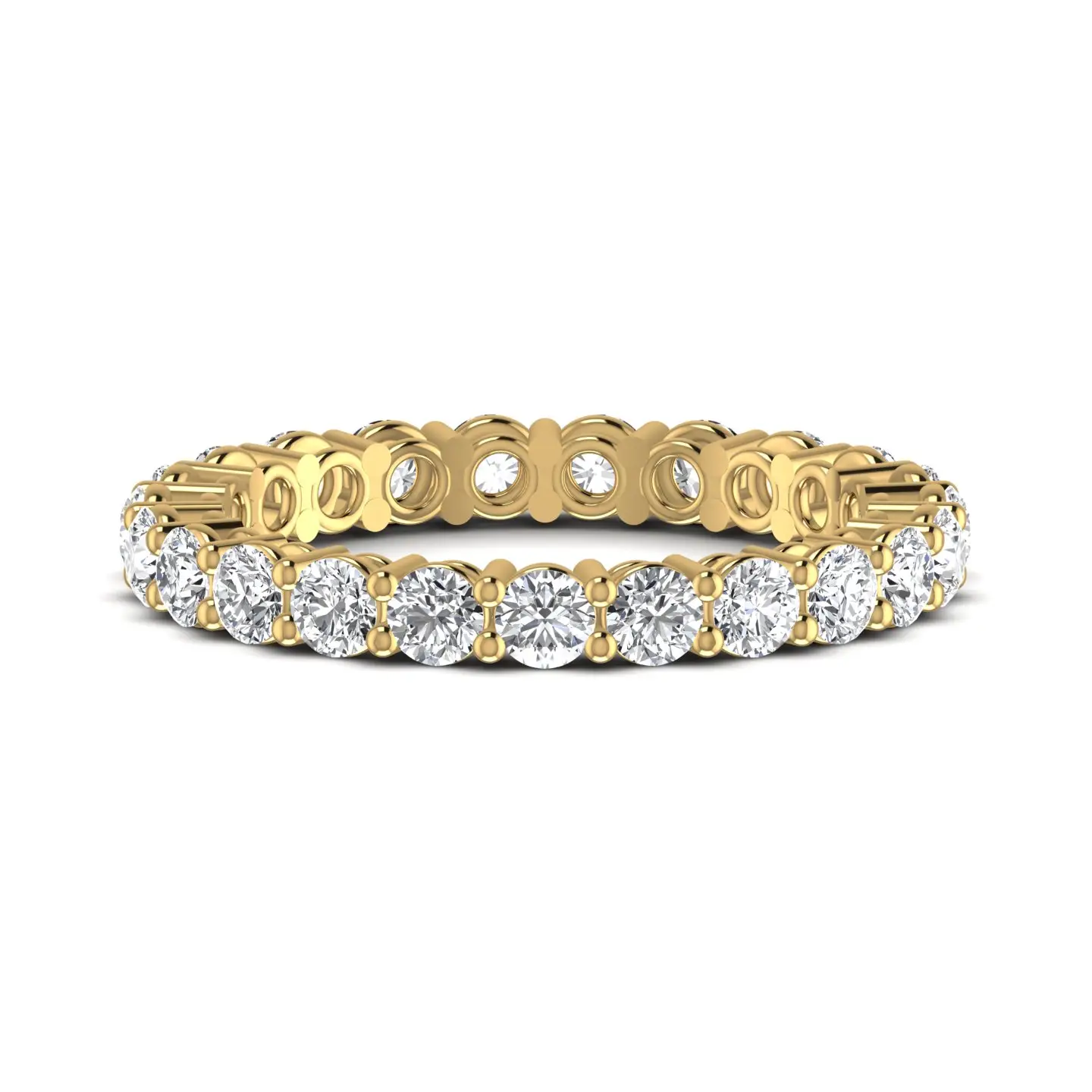 Precious Exquisite 2.02CT Bande de fiançailles de mariage en diamant rond naturel en or rose jaune 14kt et bijoux en or blanc pour femmes
