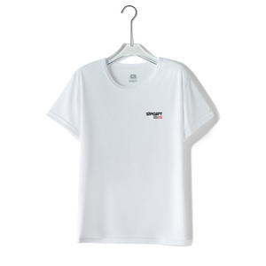 Camiseta deportiva en blanco con cuello en V y logotipo personalizado para hombre, fabricante de LICRA de peso pesado/poliéster, ecológica, lisa, recortada, suelta - Product Image 3