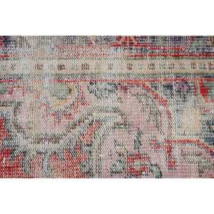 Turkish Small Rug 1.5x3.1 ft, <b>Red</b> Blue Camouflage Rug <b>Wool</b> - Product Image 5