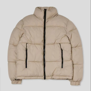 Veste matelassée à col montant pour hommes manteau à bulles d'hiver à fermeture éclair vêtements d'extérieur à la mode - Product Image 1