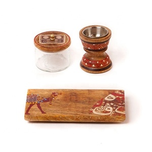 2026 Arabe Islamique Mop Inlay Bakhoor Brûleur Ensemble De Luxe À La Main En Bois Brûleur D'encens pour La Maison Parfum Ramadan & Eid Cadeau - Product Image 5