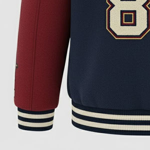 Chaqueta Varsity Personalizada al por Mayor para Hombre, Bordada en Lana Chenille, con Logotipo Frontal, Transpirable y Resistente al Viento, para Uso en Exteriores - Product Image 6