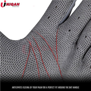 UNIQAH INTERNATIONAL Gants de frappe professionnels confortables en cuir de chèvre numérique Baseball Softball Long Cuff Design - Product Image 4