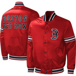 Chaqueta de béisbol de satén de lujo con mangas de contraste OEM/ODM aceptado MOQ bajo - Product Image 6