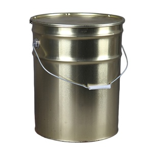 Cubo redondo de pintura de metal aprobado por la ONU 10L 15L 20L con tapa de bloqueo de anillo - Product Image 1