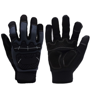 Gants de travail en cuir jaune résistants aux chocs, compatibles avec les écrans tactiles, pour la construction, les champs pétrolifères, les mines, résistants aux vibrations - Product Image 3