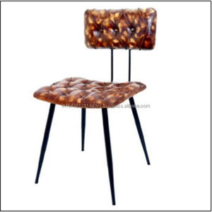 Taburete de comedor de estilo rústico moderno patas de hierro sólido cuero Industrial Vintage para el hogar apartamento Bar taller escuela Villa - Product Image 3