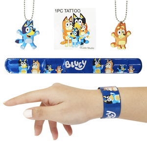 OEM/ODM Customizable Bluey 12-Pack Direct Factory Price Party Supplies Surprise Box Slap <b>Bracelet</b> Necklace Fashion Jewelry <b>Sets</b> - Product Image 3