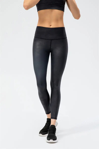 Pantalones de Yoga de entrenamiento de cintura alta ecológicos para mujer, mallas ajustadas suaves con función de realce para gimnasio, suministro al por mayor - Product Image 5