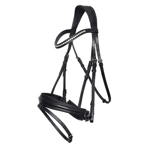 Rênes de cheval en cuir de haute qualité équipement d'équitation cheval brun Polo cousu chasseur bride avec rênes bride sur mesure - Product Image 6