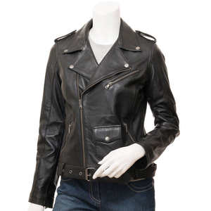 Custom Made Women <b>Genuine</b> Lambskin Leather Quilted Jacket Satin Fabric Plain Dyed Waterproof Eco-Friendly Winter Wholesale Price - Product Image 1