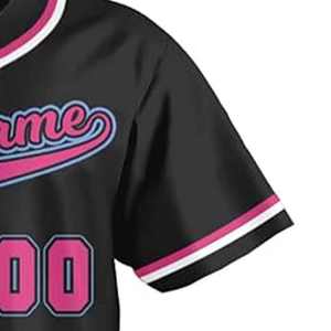 OEM de alta calidad 100% poliéster personalizar botón completo sublimación béisbol Jersey transpirable personalizar logotipo Jersey - Product Image 6