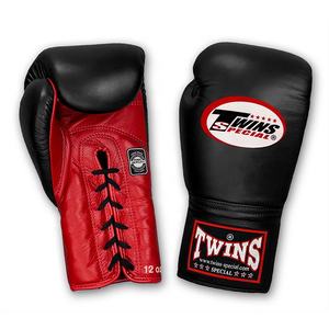 Guantes de Boxeo Profesionales de Piel de Primera Calidad TWINS con Cordones, Logotipo Personalizado, Entrenamiento de MMA, Absorción de Humedad, Transpirables - Product Image 1