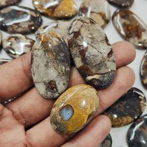 Lote de cabujón de piedras preciosas de jaspe hermoso, forma de pera ovalada, 20X25MM, 10 piezas, piedra de jaspe rara para fabricación de joyas colgantes - Product Image 4