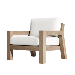 Canapé de jardin à coussin en tissu avec cadre en bois Canapé à un siège de la plus haute qualité pour l'extérieur et l'intérieur - Product Image 1